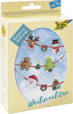 folia Mini Filz-Nähset 'Filzinies' Girlande Weihnachten