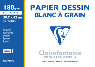Clairefontaine Zeichenpapier 'Blanc à Grain', 297 x 420 mm