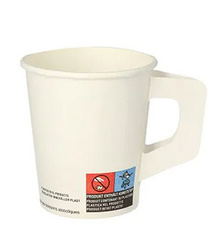 PAPSTAR Papp-Trinkbecher mit Henkel, 0,18 l, weiß