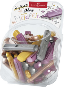 FABER-CASTELL Textmarker TEXTLINER 1546 Metallic, Display