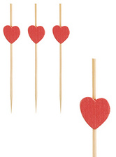PAPSTAR Fingerfood-Spieße Heart, Länge: 70 mm