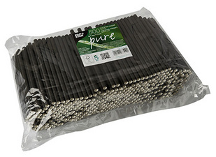 PAPSTAR Papier-Trinkhalm pure, 150 mm, schwarz
