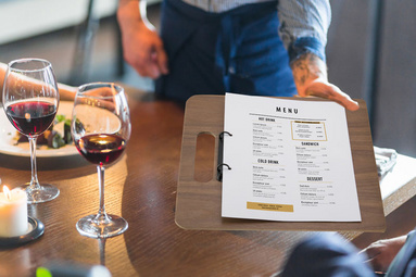 Securit Speisekarten-Ringbuch CHOPPING BOARD, Walnussholz