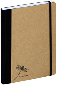 PAGNA Notizbuch 'Pur', DIN A5, kariert, natur