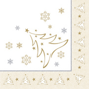 PAPSTAR Weihnachts-Motivservietten 'X-Mas Elegance', gold