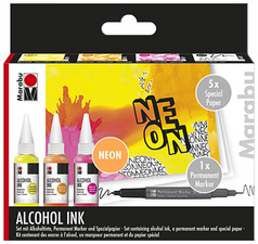 Marabu permanente Tinte Alcohol Ink, Set 'NEON'