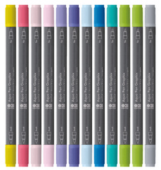 Marabu Pinselstift Aqua Pen Graphix ICE ICE BABY, 12er Etui