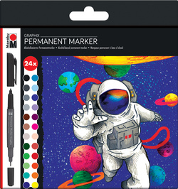 Marabu Permanent-Marker Graphix HERO OF GALAXY, 24er Etui