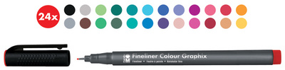 Marabu Fineliner COLOUR GRAPHIX HYPNOTIZE, 24er Kartonetui