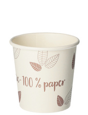 PAPSTAR Papp-Trinkbecher pure ZERO, 0,1 l, beige/lila
