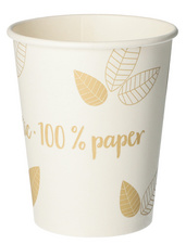 PAPSTAR Papp-Trinkbecher pure ZERO, 0,1 l, beige/lila
