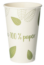 PAPSTAR Papp-Trinkbecher pure ZERO, 0,1 l, beige/lila