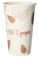 PAPSTAR Papp-Trinkbecher pure ZERO, 0,1 l, beige/lila