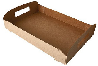 PAPSTAR Tragetablett pure, 457 x 300 x 45 mm, braun