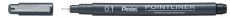 Pentel Pigmentierter Fineliner Pointliner S20P, 0,1mm, Schwarz