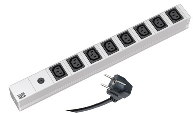 BACHMANN 19 Kaltgeräte-Steckdosenleiste, 8-fach