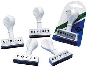 WEDO Textstempel ERLEDIGT, Abdruckbreite: 45 mm