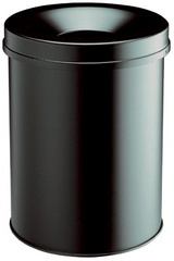 DURABLE Papierkorb SAFE, rund, 60 Liter, schwarz