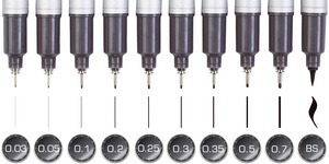 COPIC Fineliner MULTILINER SP, 0,1 mm, schwarz