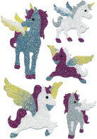 HERMA Sticker MAGIC Einhörner, Diamond glittery