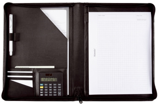 Alassio Schreibmappe CATANA, DIN A4, Nappa-Leder, schwarz