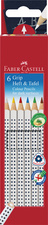 FABER-CASTELL Heft- und Tafelstift Colour GRIP, 6er Etui