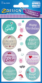 AVERY Zweckform CREATIVE Geschenke-Sticker Wünsche