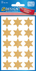 AVERY Zweckform ZDesign Weihnachts-Sticker Sterne, gold