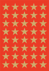 HERMA Weihnachts-Sticker DECOR Sterne, 15 mm, gold