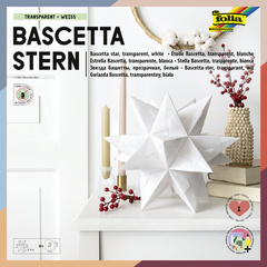 folia Faltblätter Bascetta-Stern, violett-transparent