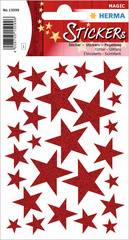 HERMA Weihnachts-Sticker MAGIC Sterne & Schweif, glittery