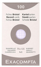 EXACOMPTA Karteikarten, 75 x 125 mm, kariert, weiß