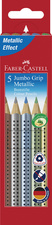 FABER-CASTELL Dreikant-Buntstifte Jumbo Grip, 5er Etui