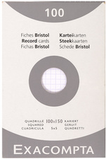 EXACOMPTA Karteikarten, 100 x 150 mm, kariert, gelb