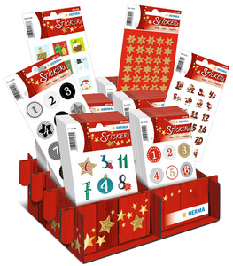 HERMA Weihnachts-Sticker DECOR Adventskalender, im Display