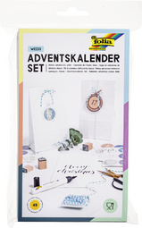 folia Adventskalender Papiertüten blanko, weiß