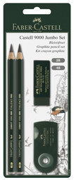 FABER-CASTELL 119398 Bleistift CASTELL 9000 Jumbo, Zeichenset