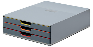 DURABLE Schubladenbox VARICOLOR 3, mit 3 Schubladen