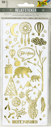 folia Relief-Sticker WEIHNACHTEN, Blattformat: 100 x 240 mm