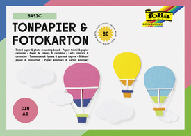 folia Tonpapier- und Fotokarton-Block TREND, A6, 60 Blatt