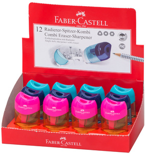 FABER-CASTELL Radierer-Spitzer-Kombi Mini, im Display