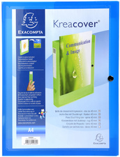 EXACOMPTA Sammelbox Kreacover, A4, PP, 40 mm, blau