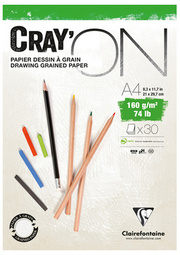 Clairefontaine Zeichenpapierblock CRAYON, DIN A4