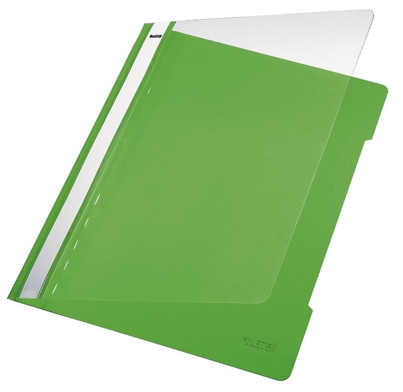 Leitz 4191 Schnellhefter - A4, langes Beschriftungsfeld, PVC, hellgrün