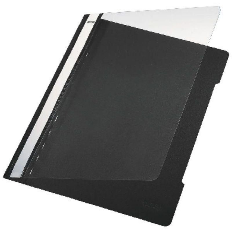 Leitz 4191 Schnellhefter - A4, langes Beschriftungsfeld, PVC, schwarz