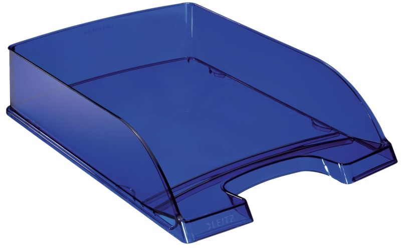 Leitz 5226 Briefkorb Transparent Plus, A4, Polystyrol, dunkelblau