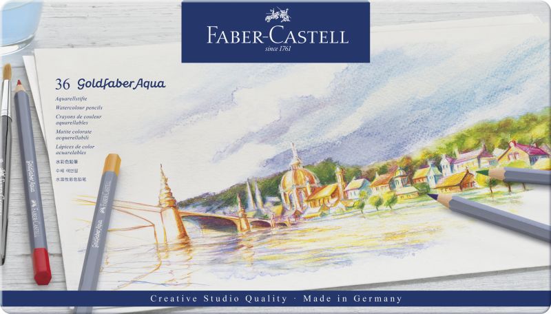 FABER-CASTELL Aquarellstifte GOLDFABER, 36er Metalletui
