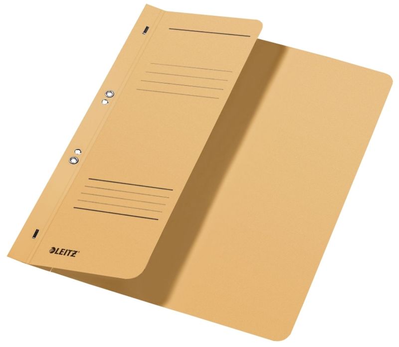 Leitz 3740 Ösenhefter - 1/2 Vorderdeckel, A4, kfm. Heftung, Manilakarton, chamois