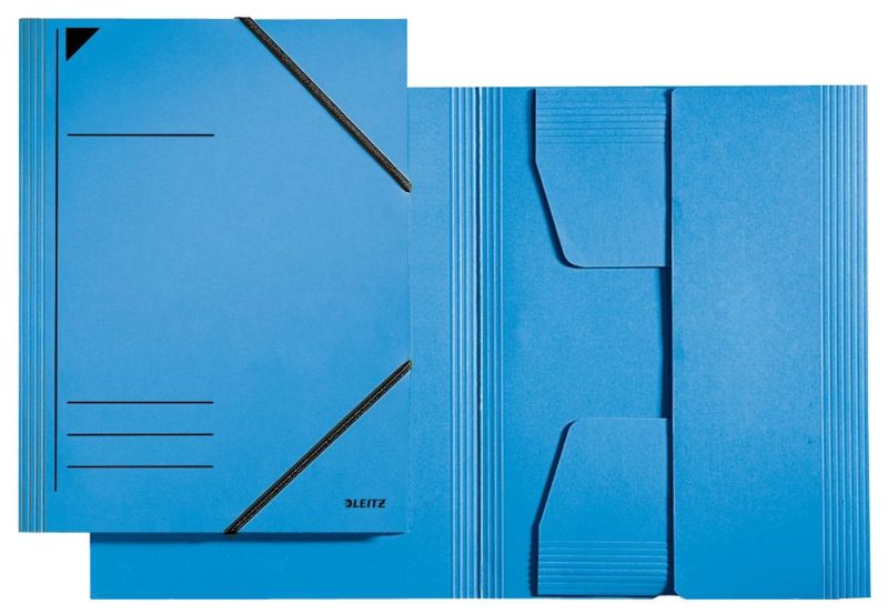 Leitz 3981 Eckspannermappe - A4, 250 Blatt, Pendarec-Karton (RC), blau