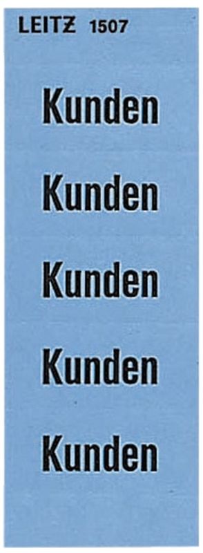 Leitz 1507 Inhaltsschild Kunden, selbstklebend, 100 Stück, blau